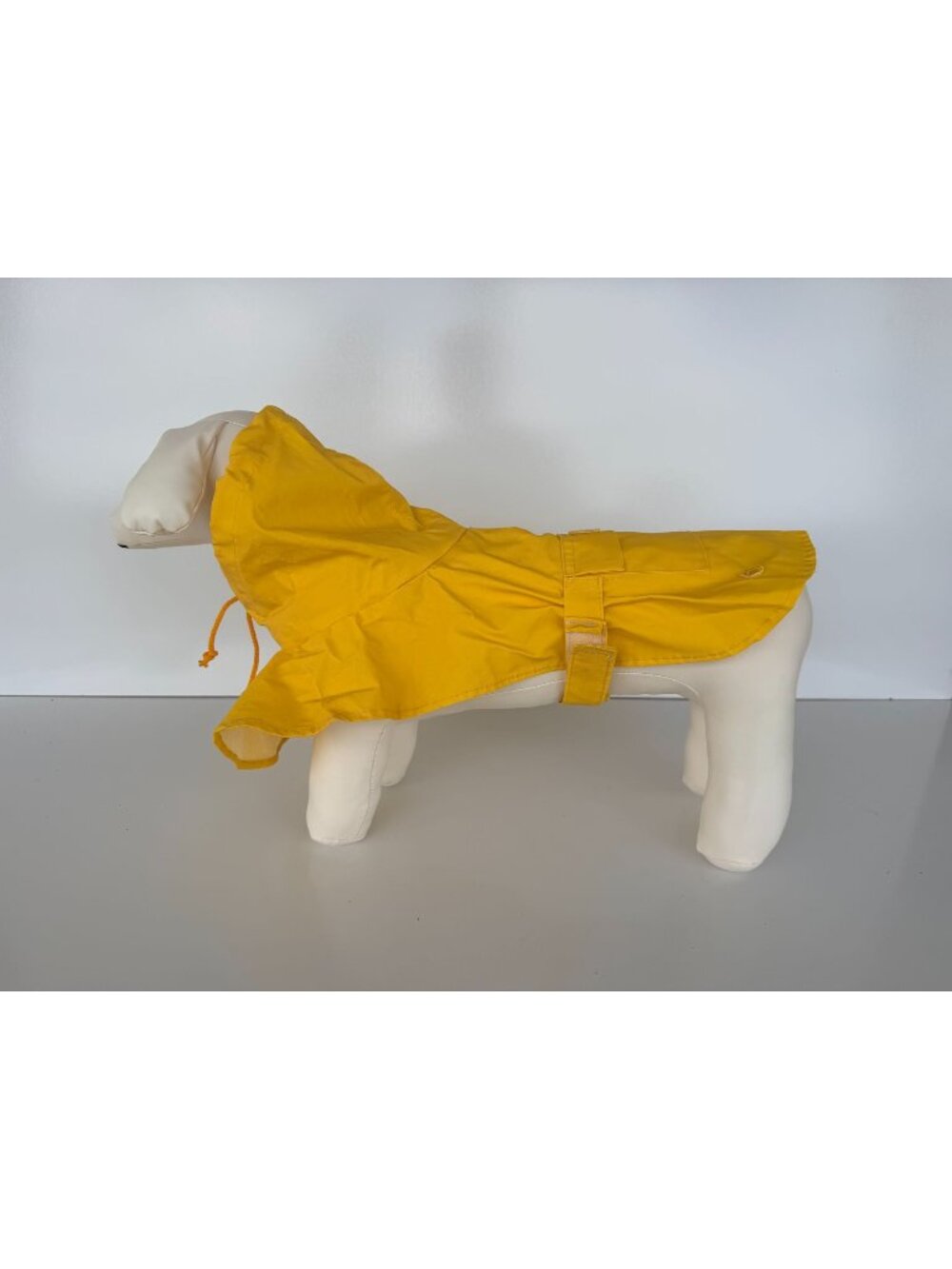 Handmade Small Dog Adjustable Dress Outfit w Harness Yellow Waterproof Raincoat